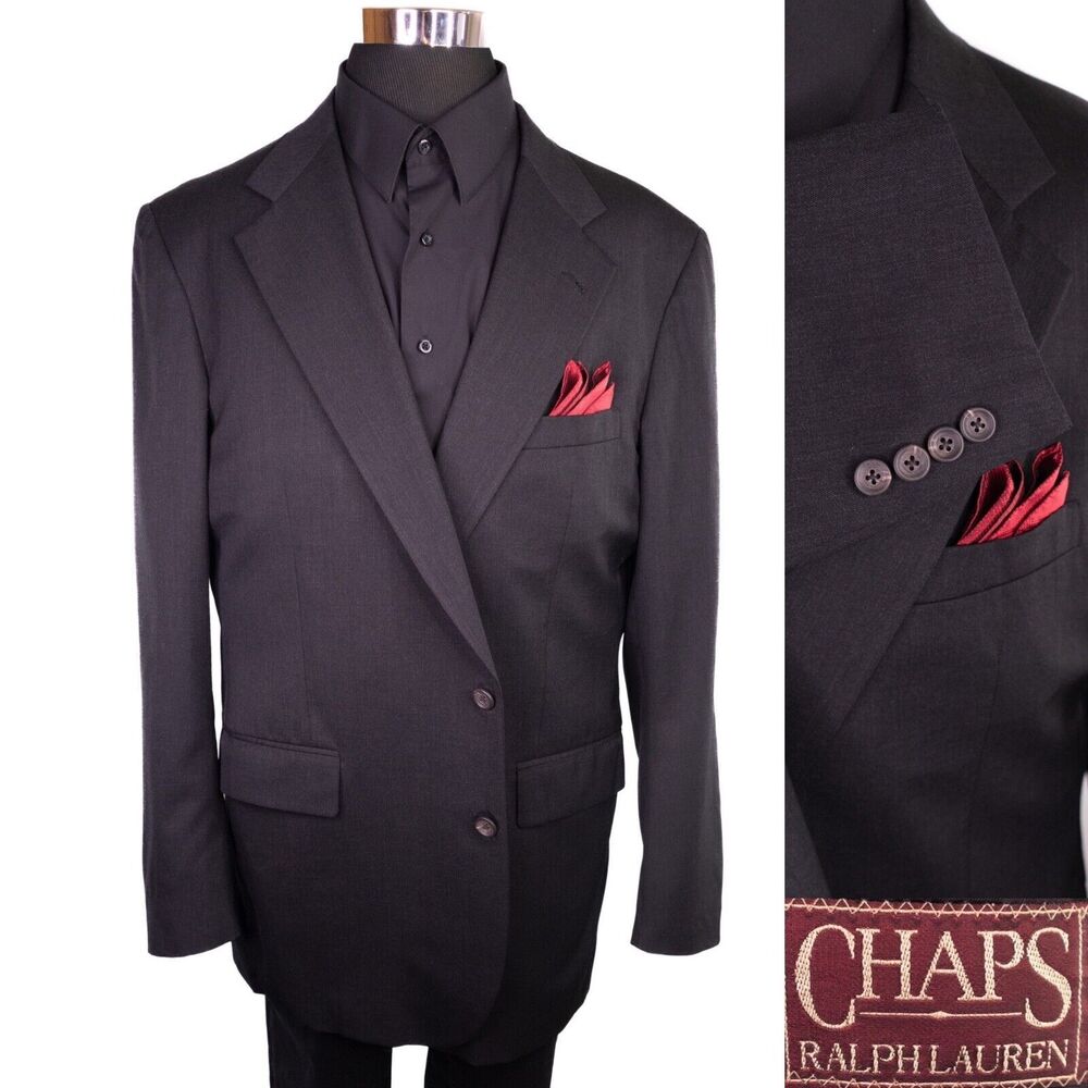 CHAPS Lauren Ralph Lauren Blazer Mens Size 46L Two Button Sport Coat Jacket VTG